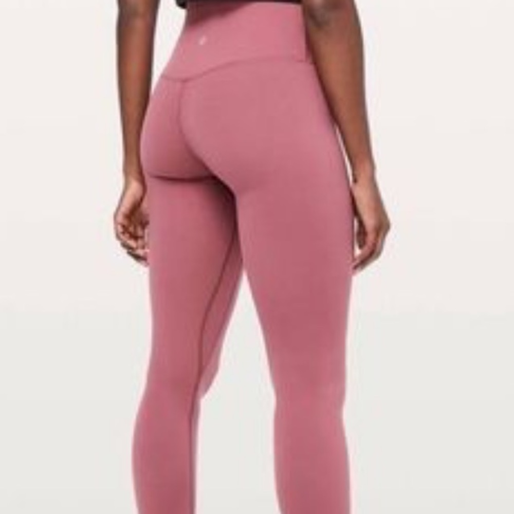 Lululemon-Moss pink align 6 25"